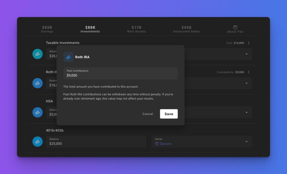 Cost Basis and Contributions